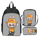 LA BUBU Schoolbag Backpack Lunch Bag Pencil Case 3pcs Set Gift for Kids Students